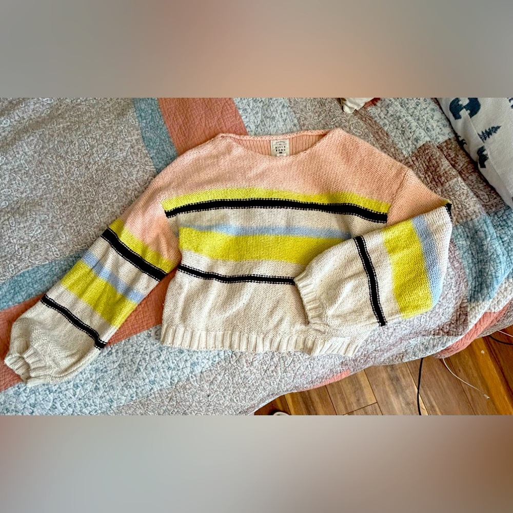 Seeing Double Crop Crewneck Sweater